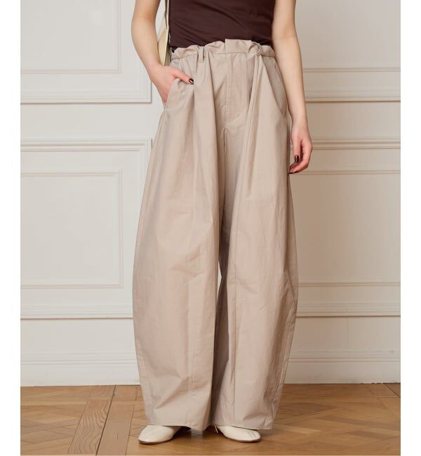 IENA LA BOUCLE「《接触冷感/撥水》IENA LA BOUCLE タッサーパラシュートバルーンスラックス」|スラックス|