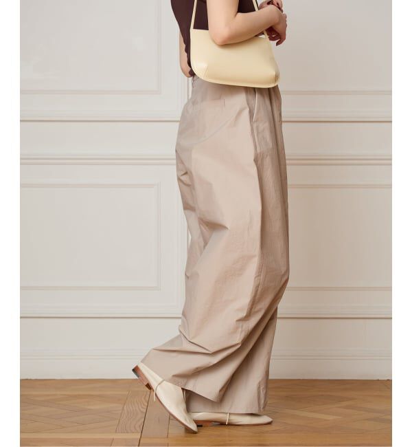 IENA LA BOUCLE「《接触冷感/撥水》IENA LA BOUCLE タッサーパラシュートバルーンスラックス」|スラックス|