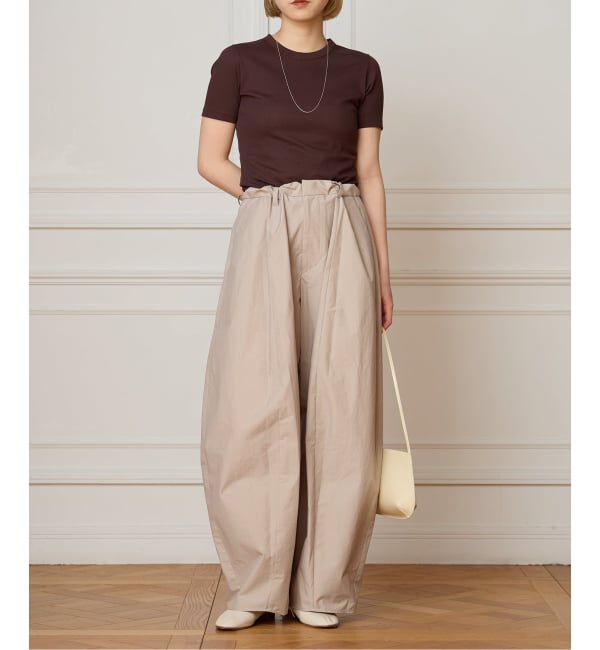 IENA LA BOUCLE「《接触冷感/撥水》IENA LA BOUCLE タッサーパラシュートバルーンスラックス」|スラックス|