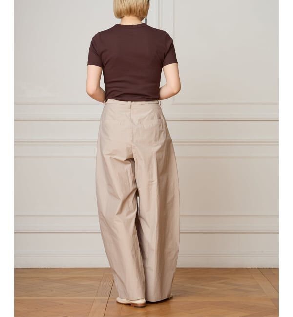 IENA LA BOUCLE「《接触冷感/撥水》IENA LA BOUCLE タッサーパラシュートバルーンスラックス」|スラックス|