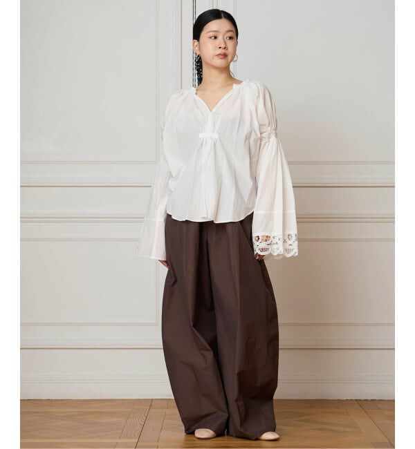 IENA LA BOUCLE「《接触冷感/撥水》IENA LA BOUCLE タッサーパラシュートバルーンスラックス」|スラックス|