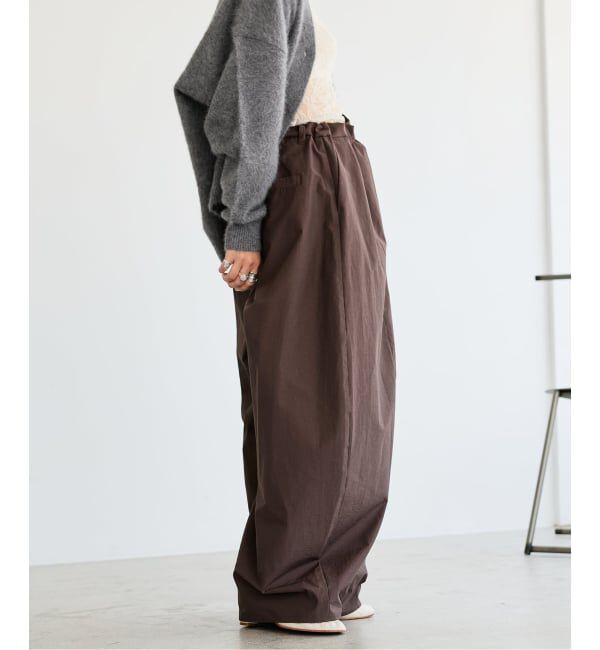 IENA LA BOUCLE「《接触冷感/撥水》IENA LA BOUCLE タッサーパラシュートバルーンスラックス」|スラックス|