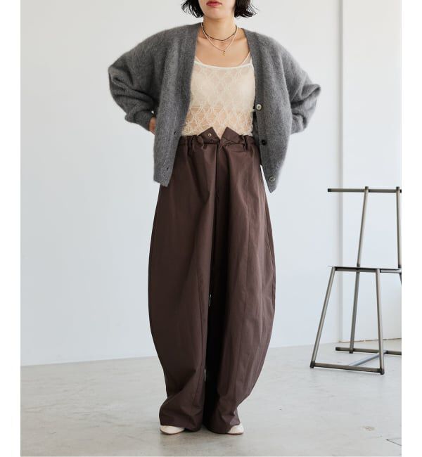 IENA LA BOUCLE「《接触冷感/撥水》IENA LA BOUCLE タッサーパラシュートバルーンスラックス」|スラックス|