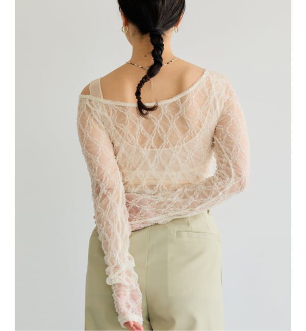 IENA LA BOUCLE「IENA LA BOUCLE ダイヤlaceカットソー」|Tシャツ・カットソー|