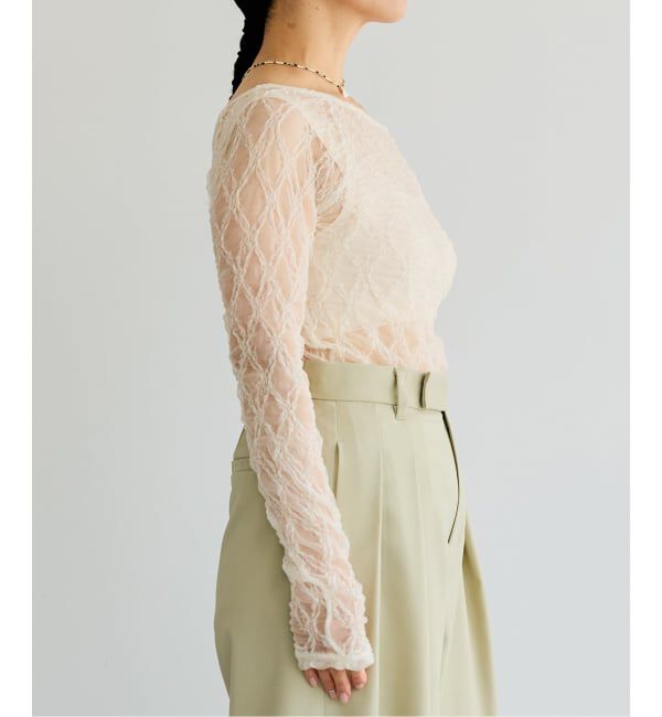 IENA LA BOUCLE「IENA LA BOUCLE ダイヤlaceカットソー」|Tシャツ・カットソー|