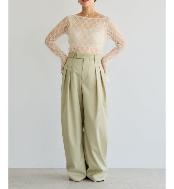 IENA LA BOUCLE「IENA LA BOUCLE ダイヤlaceカットソー」|Tシャツ・カットソー|