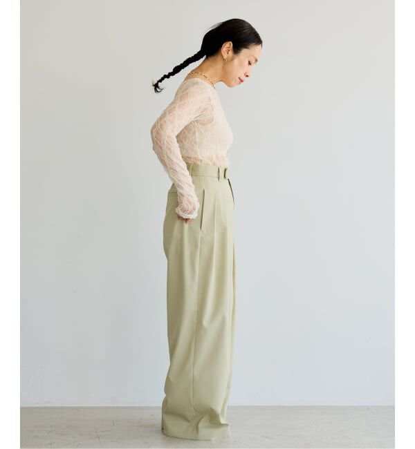 IENA LA BOUCLE「IENA LA BOUCLE ダイヤlaceカットソー」|Tシャツ・カットソー|