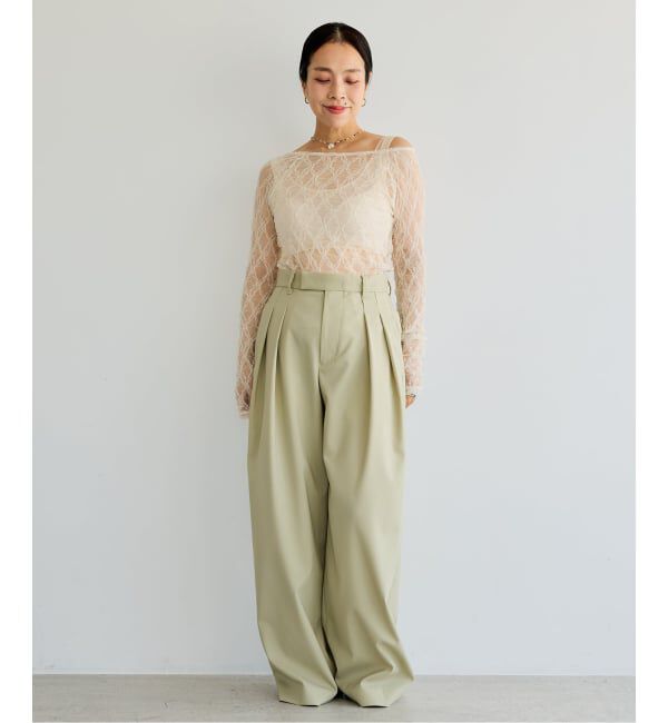 IENA LA BOUCLE「IENA LA BOUCLE ダイヤlaceカットソー」|Tシャツ・カットソー|
