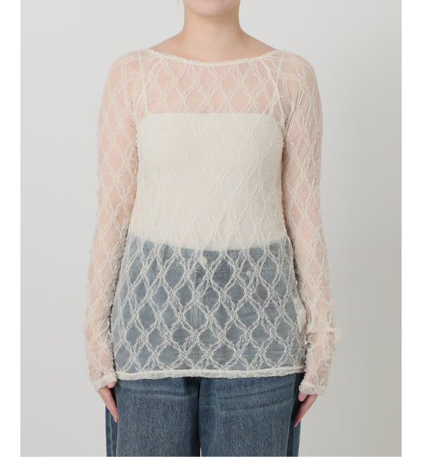 IENA LA BOUCLE「IENA LA BOUCLE ダイヤlaceカットソー」|Tシャツ・カットソー|