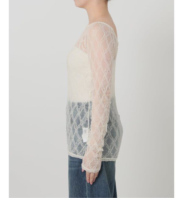 IENA LA BOUCLE「IENA LA BOUCLE ダイヤlaceカットソー」|Tシャツ・カットソー|