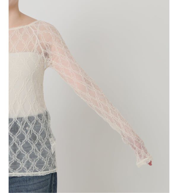 IENA LA BOUCLE「IENA LA BOUCLE ダイヤlaceカットソー」|Tシャツ・カットソー|