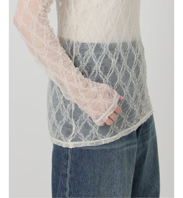 IENA LA BOUCLE「IENA LA BOUCLE ダイヤlaceカットソー」|Tシャツ・カットソー|