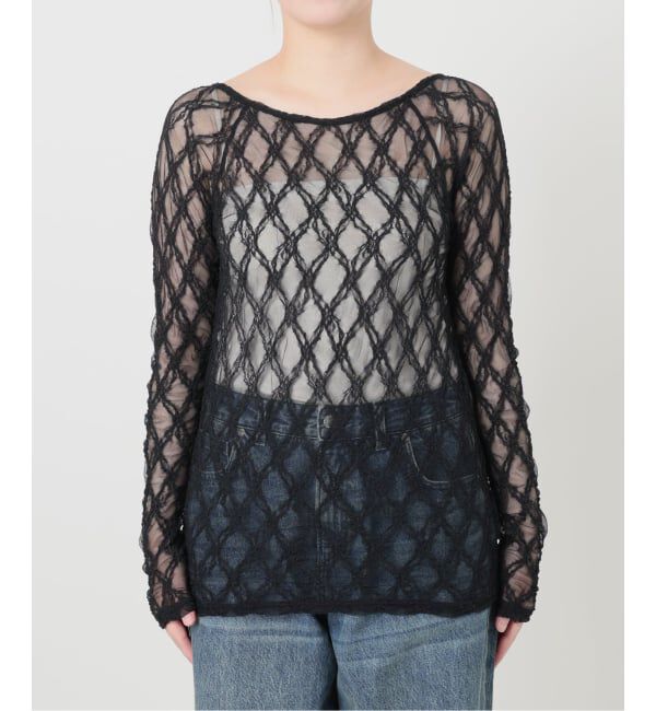 IENA LA BOUCLE「IENA LA BOUCLE ダイヤlaceカットソー」|Tシャツ・カットソー|