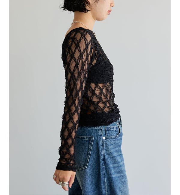 IENA LA BOUCLE「IENA LA BOUCLE ダイヤlaceカットソー」|Tシャツ・カットソー|