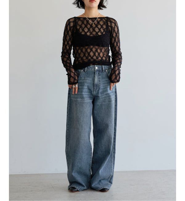 IENA LA BOUCLE「IENA LA BOUCLE ダイヤlaceカットソー」|Tシャツ・カットソー|