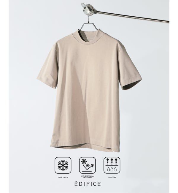 EDIFICE「【EDIFICE ALL-DAY シリーズ】クルーネック Tシャツ《WEB限定》」|Tシャツ・カットソー|ベージュ A