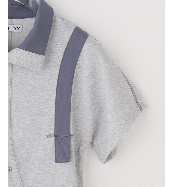 PULP「【Geek Office / ギークオフィス】OPEN YY / Knitted CURVED BUTTON PANEL TEE」|ポロシャツ|