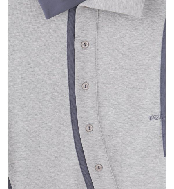 PULP「【Geek Office / ギークオフィス】OPEN YY / Knitted CURVED BUTTON PANEL TEE」|ポロシャツ|