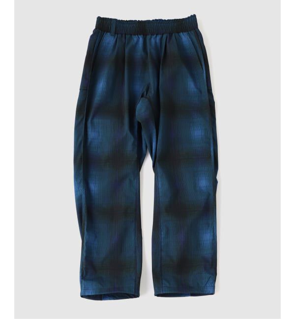 EDIFICE「White Mountaineering(ホワイトマウンテニアリング) OMBRE CHECK 2TUCK PANTS」|スラックス|ネイビー