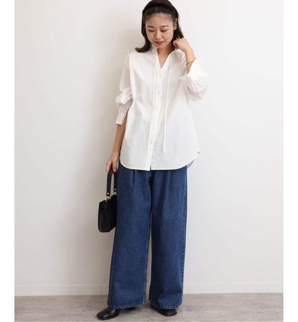 JOURNAL STANDARD relume「《追加6》ハイカウントコットンスタンドカラー2way」|シャツ・ブラウス|
