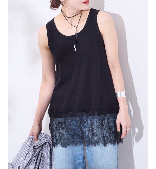 JOURNAL STANDARD「《追加2》レースヘムシアータンク」|Tシャツ・カットソー|
