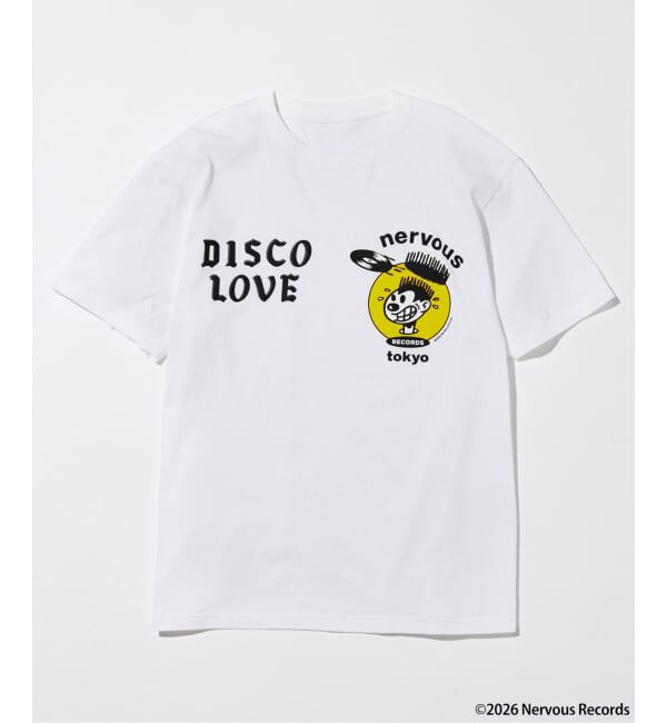JOURNAL STANDARD「Nervous Records / ナーヴァス・レコーズ &times; A-1 CLOTHING プリントTシャツ」|Tシャツ・カットソー|ホワイト
