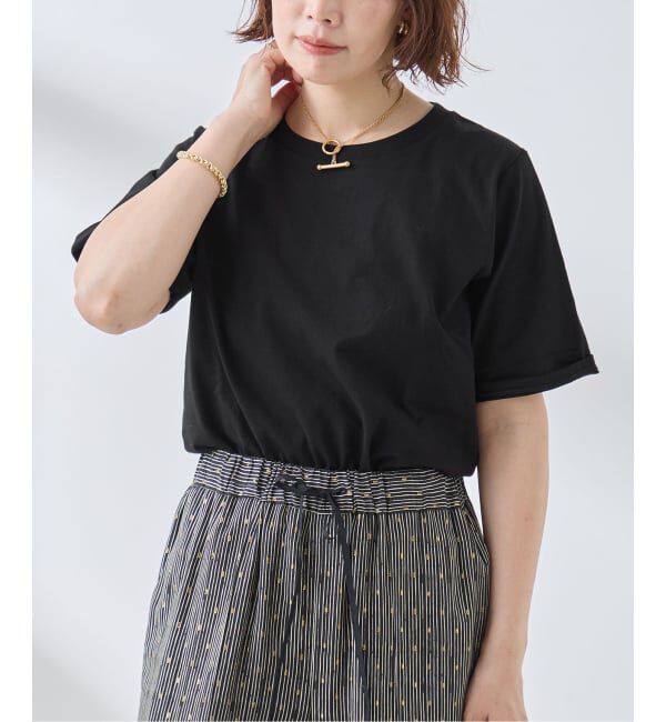 journal standard L'essage「スワイー/ピグメントTシャツ」|Tシャツ・カットソー|ブラック