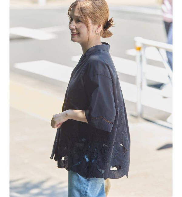 JOURNAL STANDARD「フラワーエンブロイダリースカラップ シャツ」|シャツ・ブラウス|