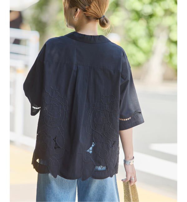 JOURNAL STANDARD「フラワーエンブロイダリースカラップ シャツ」|シャツ・ブラウス|