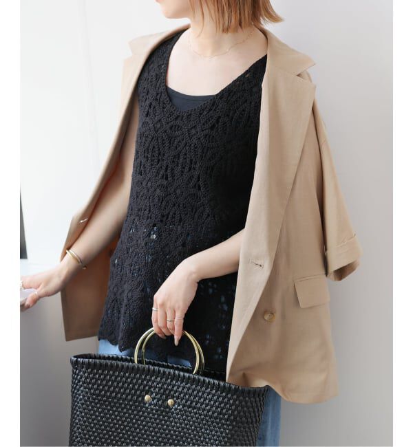 JOURNAL STANDARD relume「エンブロイダリークロシェ2WAYノースリーブ」|ベスト・ジレ|