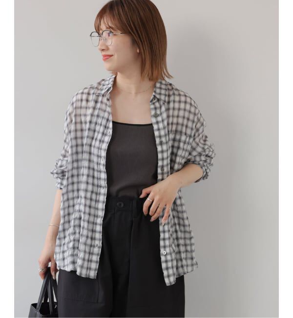 JOURNAL STANDARD relume「シャーリングチェックシャツ」|シャツ・ブラウス|