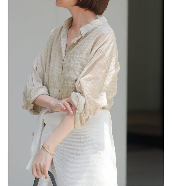 JOURNAL STANDARD relume「シャーリングチェックシャツ」|シャツ・ブラウス|