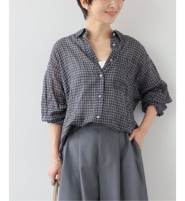 JOURNAL STANDARD relume「シャーリングチェックシャツ」|シャツ・ブラウス|