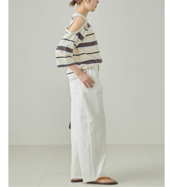 journal standard L'essage「TanC TOKYO/タンクトウキョウ PIQUE BORDER ASYM Tシャツ」|Tシャツ・カットソー|