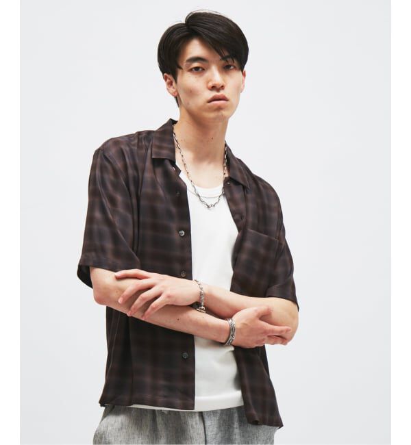 JOURNAL STANDARD「キュプラ オンブレ チェック レギュラー シャツ」|シャツ・ブラウス|