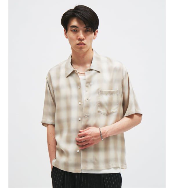 JOURNAL STANDARD「キュプラ オンブレ チェック レギュラー シャツ」|シャツ・ブラウス|