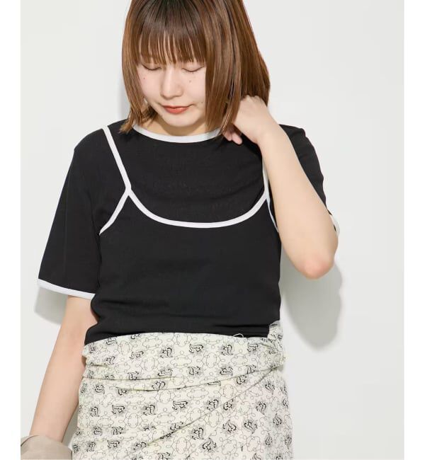 journal standard L'essage「《追加》DRY RIB セットアップトリムTシャツ」|Tシャツ・カットソー|
