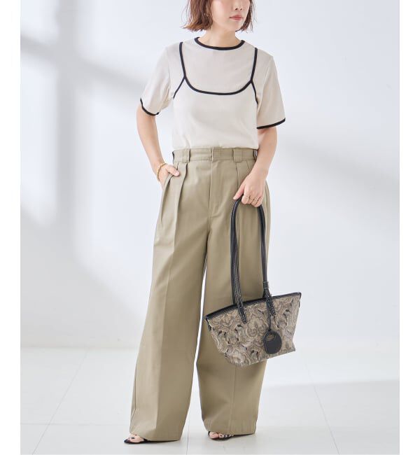 journal standard L'essage「《追加》DRY RIB セットアップトリムTシャツ」|Tシャツ・カットソー|