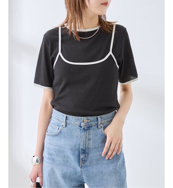 journal standard L'essage「《追加》DRY RIB セットアップトリムTシャツ」|Tシャツ・カットソー|