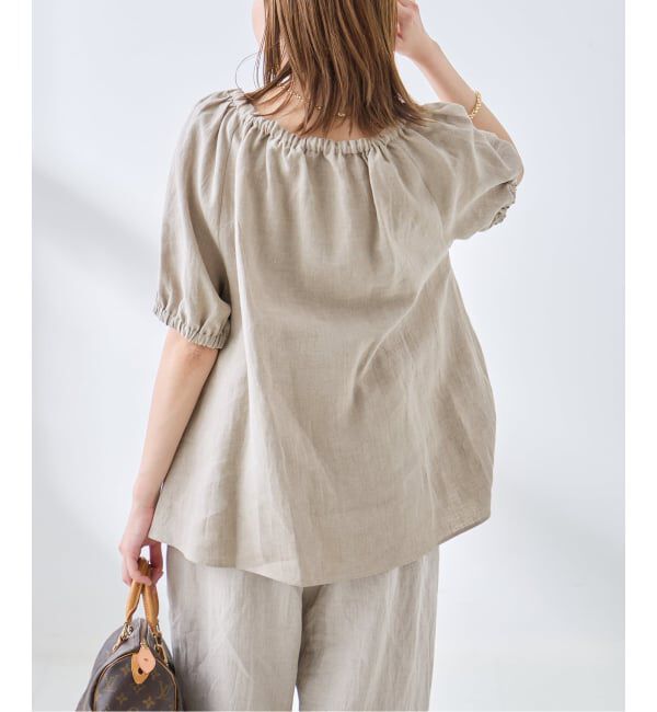 journal standard L'essage「フレンチリネンギャザーブラウス」|シャツ・ブラウス|