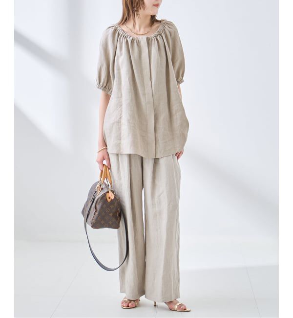 journal standard L'essage「フレンチリネンギャザーブラウス」|シャツ・ブラウス|