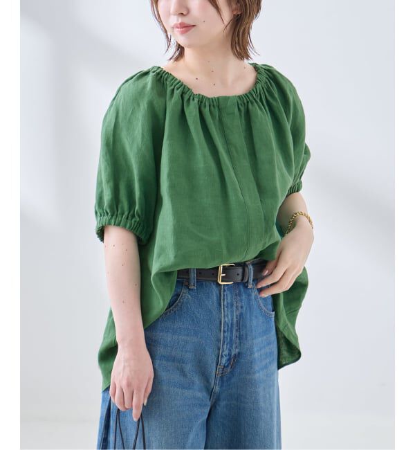 journal standard L'essage「フレンチリネンギャザーブラウス」|シャツ・ブラウス|