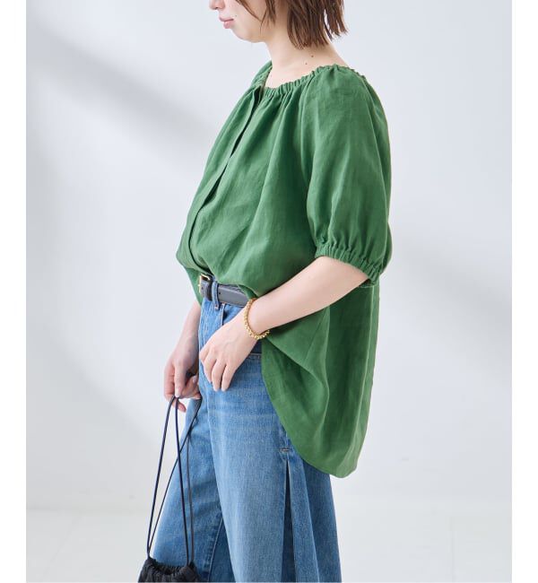 journal standard L'essage「フレンチリネンギャザーブラウス」|シャツ・ブラウス|