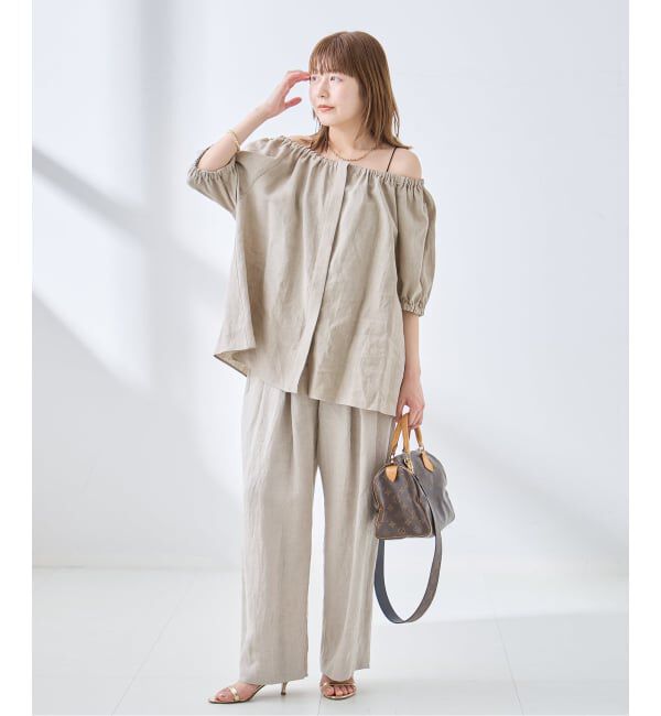 journal standard L'essage「フレンチリネンギャザーブラウス」|シャツ・ブラウス|