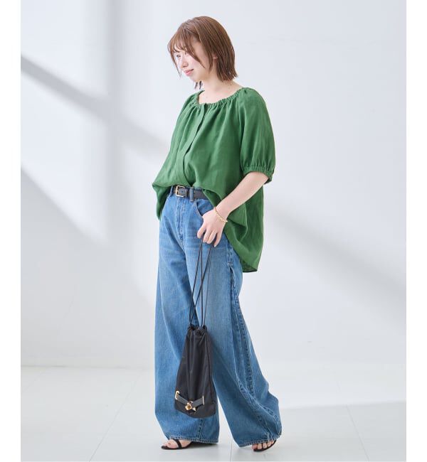 journal standard L'essage「フレンチリネンギャザーブラウス」|シャツ・ブラウス|