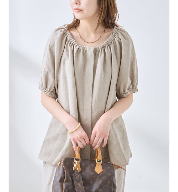 journal standard L'essage「フレンチリネンギャザーブラウス」|シャツ・ブラウス|