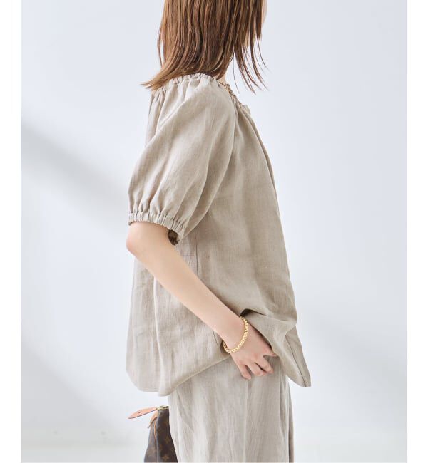journal standard L'essage「フレンチリネンギャザーブラウス」|シャツ・ブラウス|
