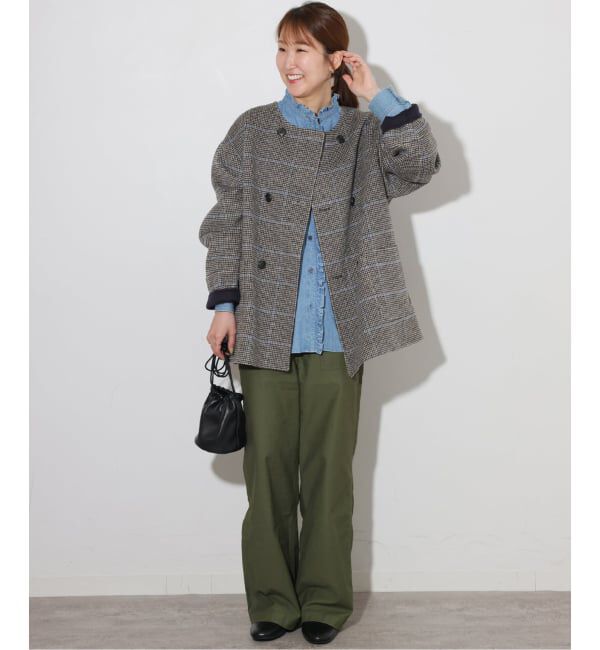 JOURNAL STANDARD relume「《予約》リバーシブルノーカラーショートコート」|ノーカラーコート|