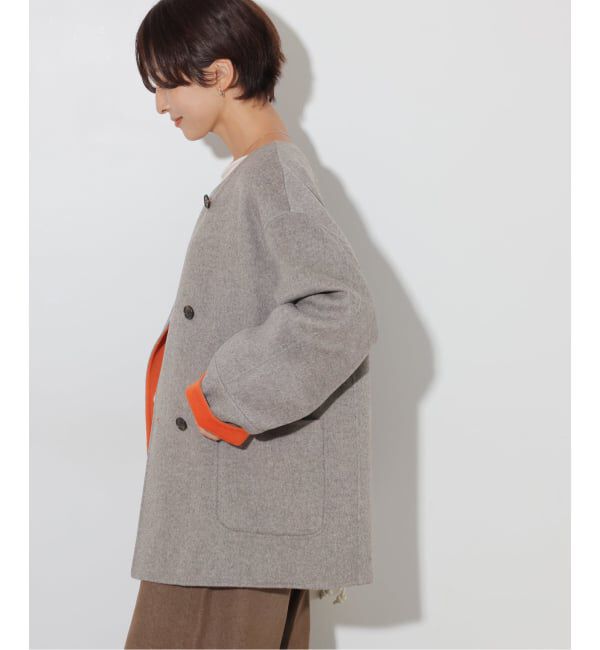 JOURNAL STANDARD relume「《予約》リバーシブルノーカラーショートコート」|ノーカラーコート|