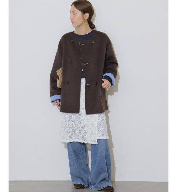 JOURNAL STANDARD relume「《予約》リバーシブルノーカラーショートコート」|ノーカラーコート|